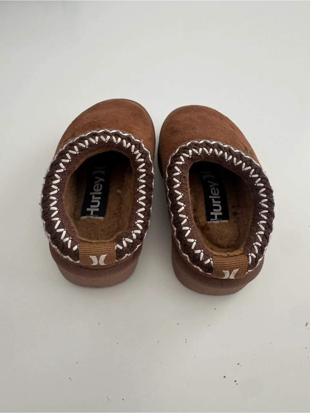 Kids Cozy Brown Slip-On Slippers